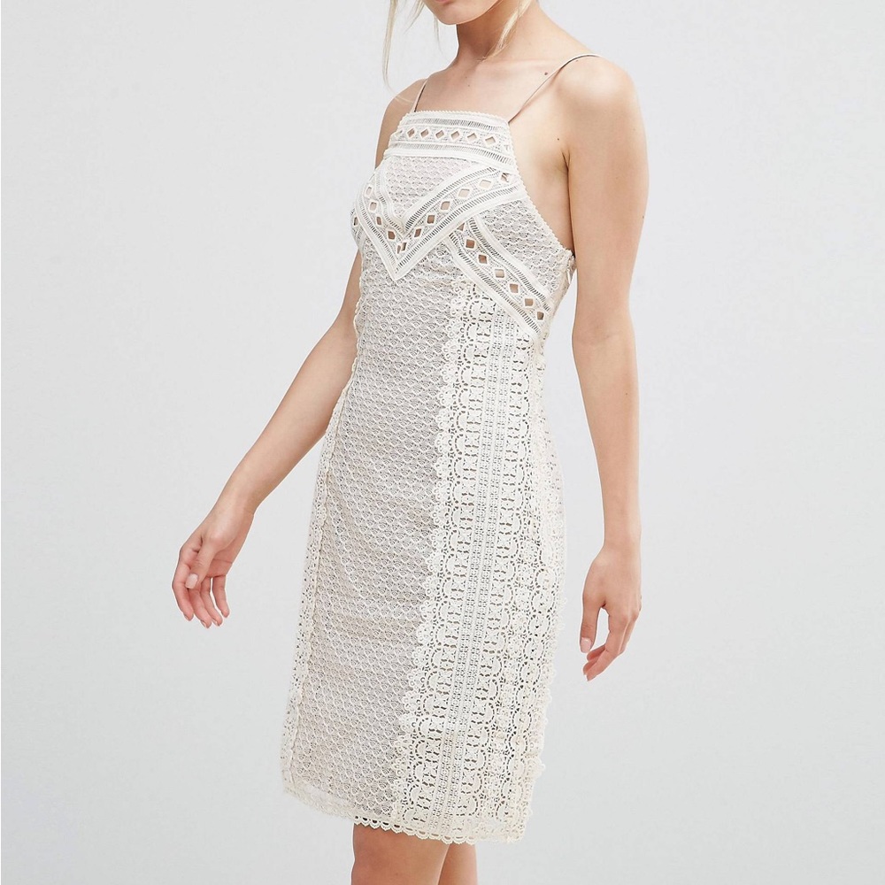 GREYLIN, Lua Lace Halter Neck Dress